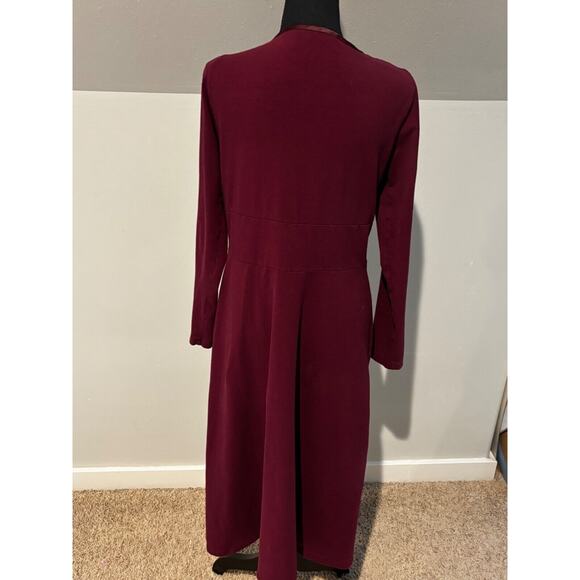 Eddie Bauer Maxi Dress Womens Sz M capsule Minimalist Cotton lagenlook peasant - Picture 3 of 7
